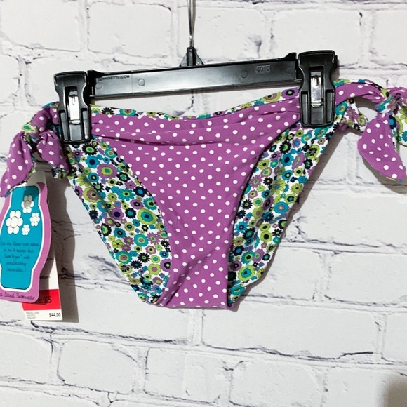 NWT Coco Rave Floral Reversible Bikini Swim Bottom - Picture 4 of 7